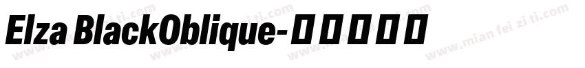 Elza BlackOblique字体转换